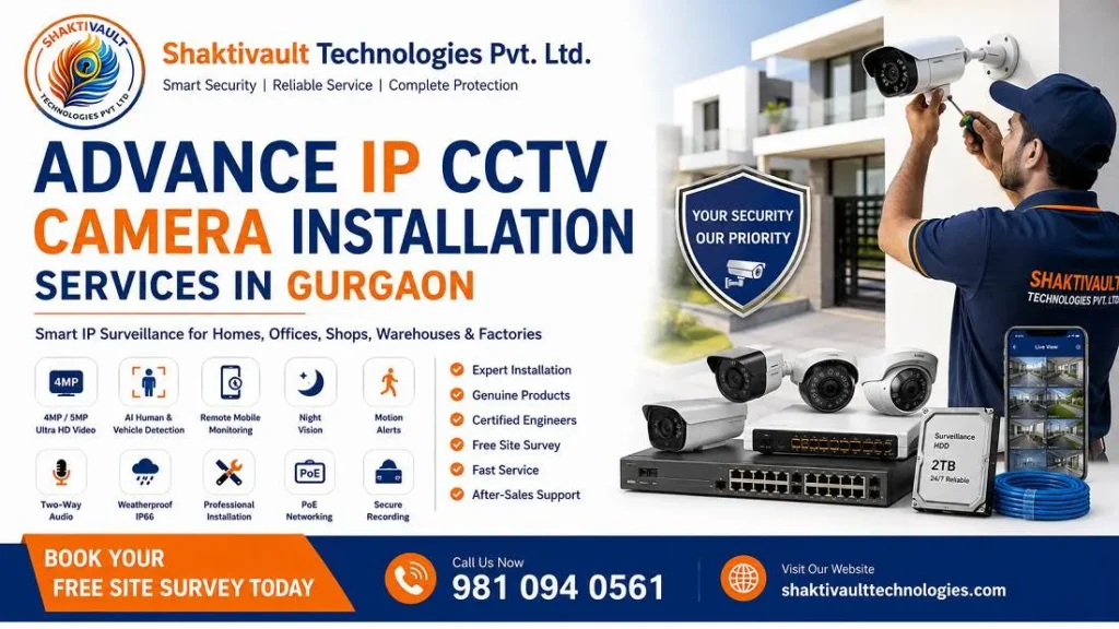 Call Us For AI IP CCTV Camera Installation in Gurgaon – Professional Security Solutions 2 Advance IP CCTV Camera Installation Services in Gurgaon