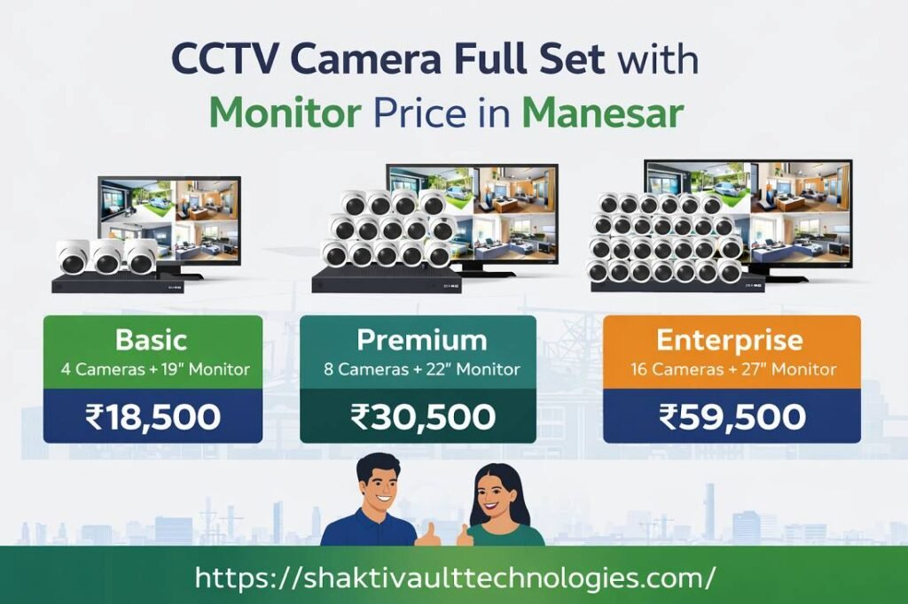 Best CCTV Camera Full Set with Monitor Price in Manesar | Gurgaon 2 Best CCTV System Prices in Manesar & Gurgaon