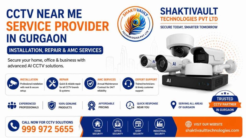 CCTV Near Me Service Provider in Gurgaon – Installation, Repair & AMC