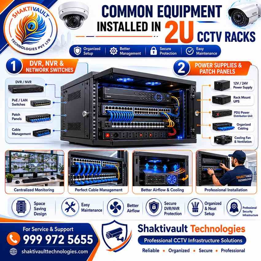Common Equipment Installed in 2U CCTV Racks