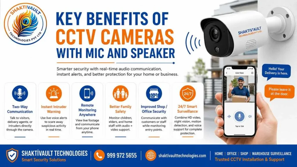 Key Benefits of CCTV Cameras with Mic and Speaker