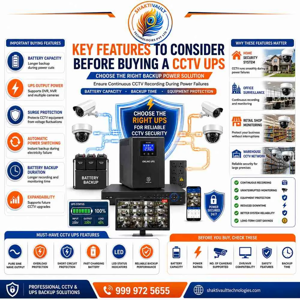 Best UPS Backup Solutions for CCTV Cameras and DVR Systems 2 Key Features to Consider Before Buying a CCTV UPS