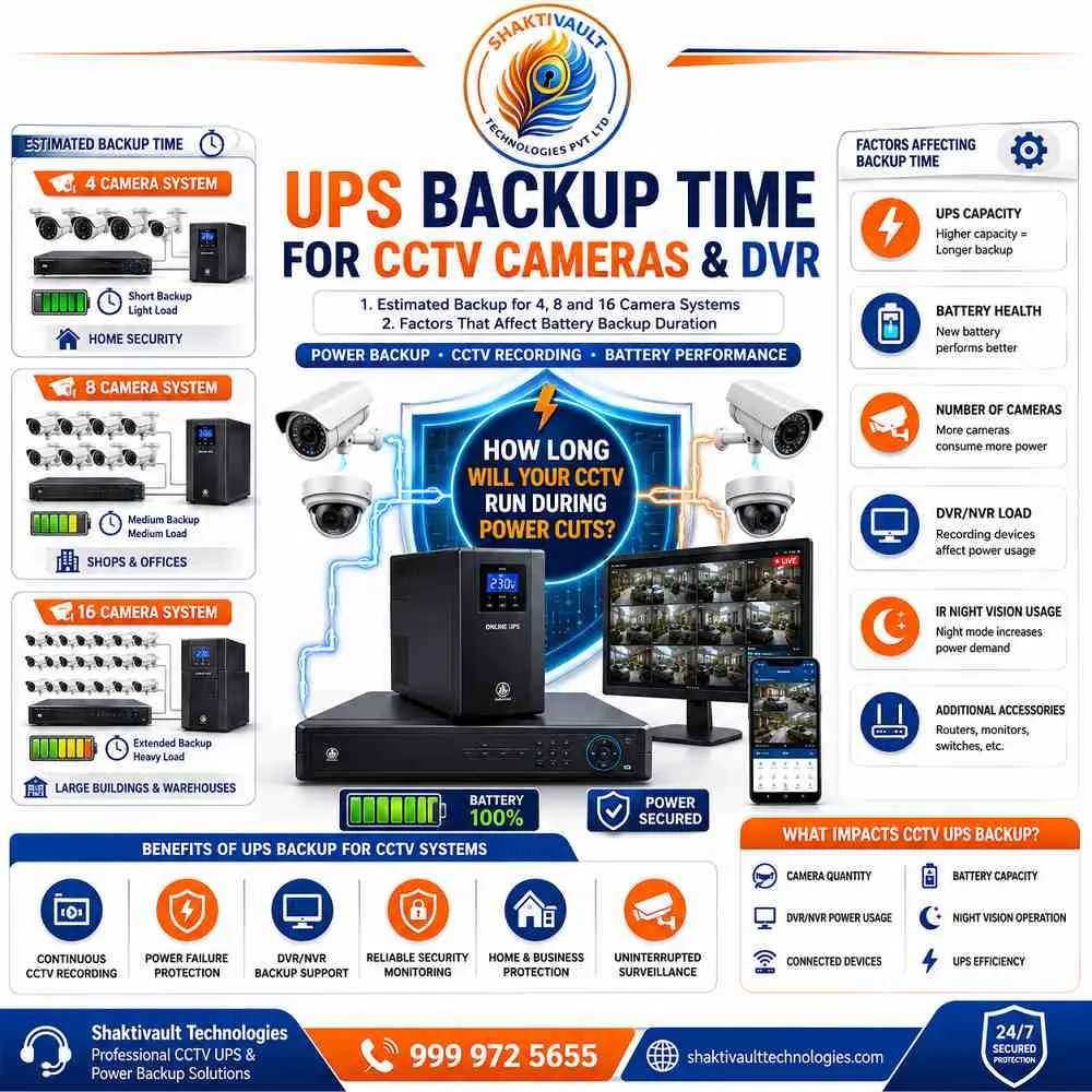 Best UPS Backup Solutions for CCTV Cameras and DVR Systems 3 UPS Backup Time for CCTV Cameras and DVR