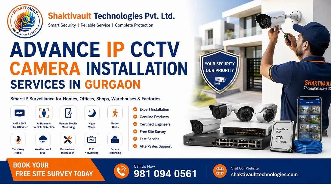Advance IP CCTV Camera Installation Services in Gurgaon