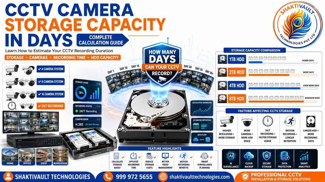 CCTV Camera Storage Capacity in Days – Complete Calculation Guide