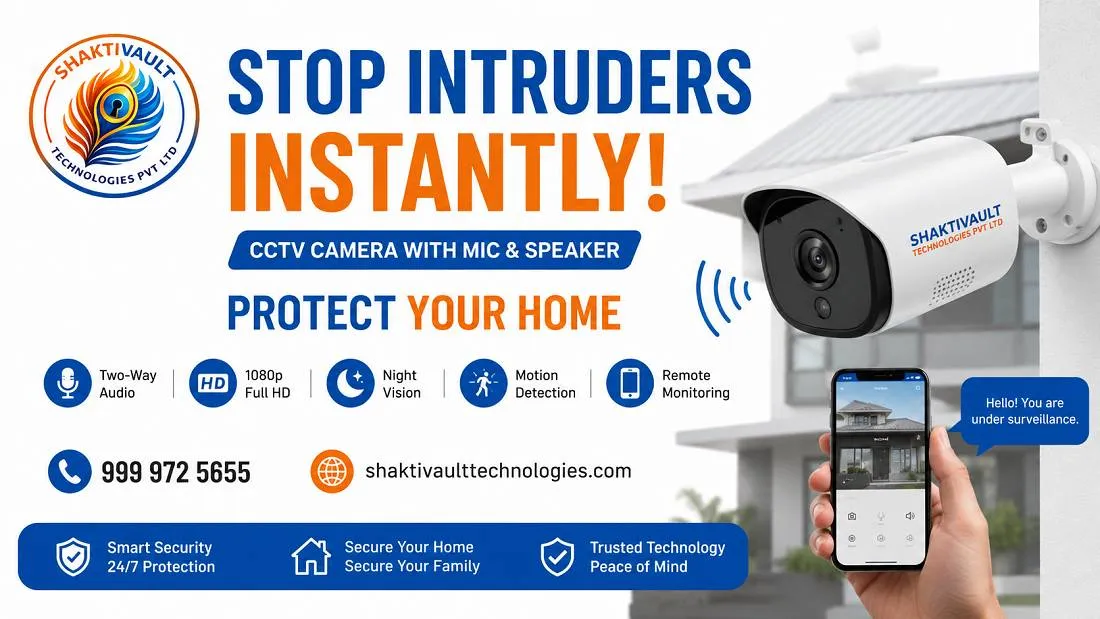 Stop Intruders Instantly! CCTV Camera with Mic and Speaker Protect Your Home
