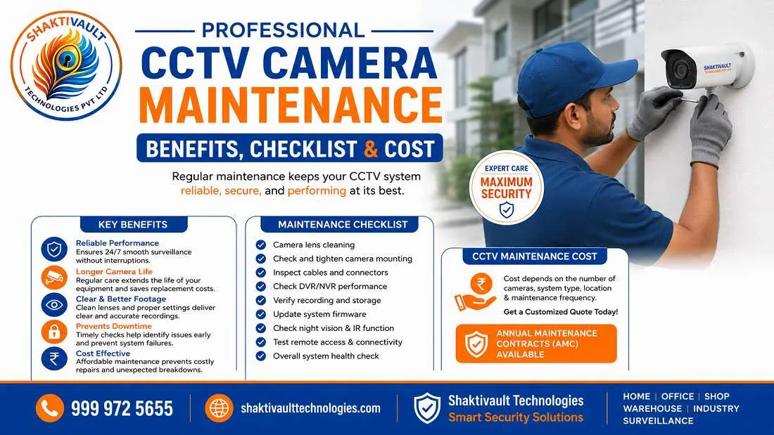 Professional CCTV Camera Maintenance Benefits, Checklist & Cost