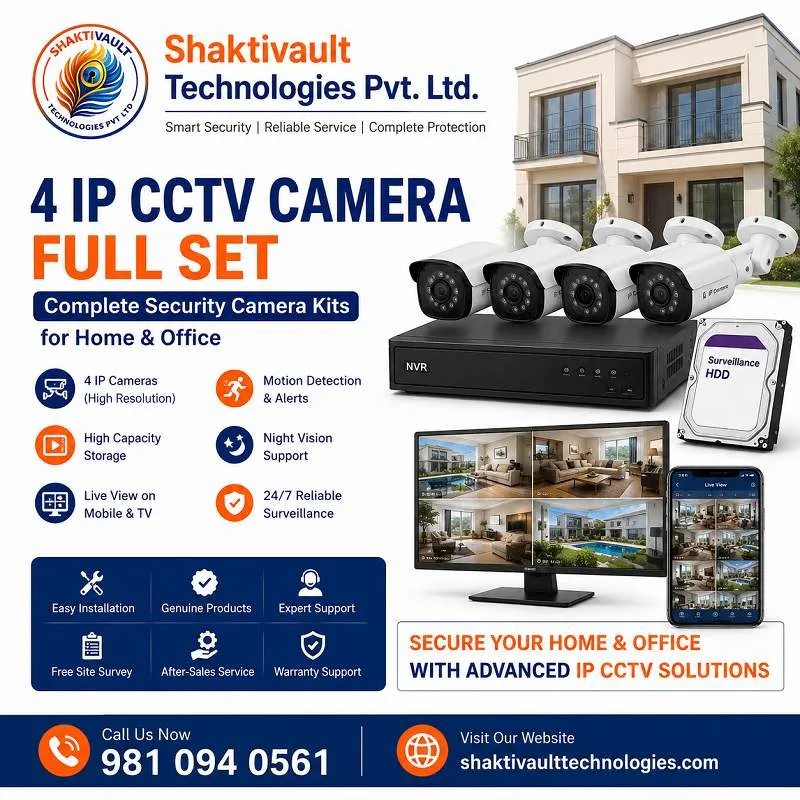 4 IP CCTV Camera Full Set Price | Complete Security Camera Kits for Home & Office 1 4 IP CCTV Camera Full Set Price Complete Security Camera Kits for Home & Office